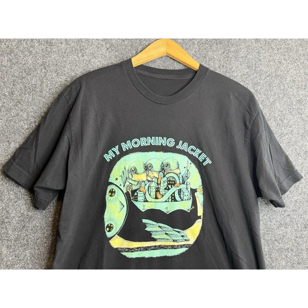 Black Graphic T Shirt My Morning Jacket 'Z' T-Shirt Cotton Full Size L? 21x28.5